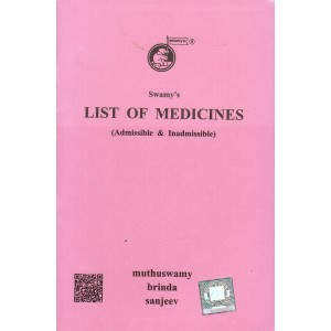 Swamy Publisher's List of Medicines (Admissible and Inadmissible) (C-7-A)
